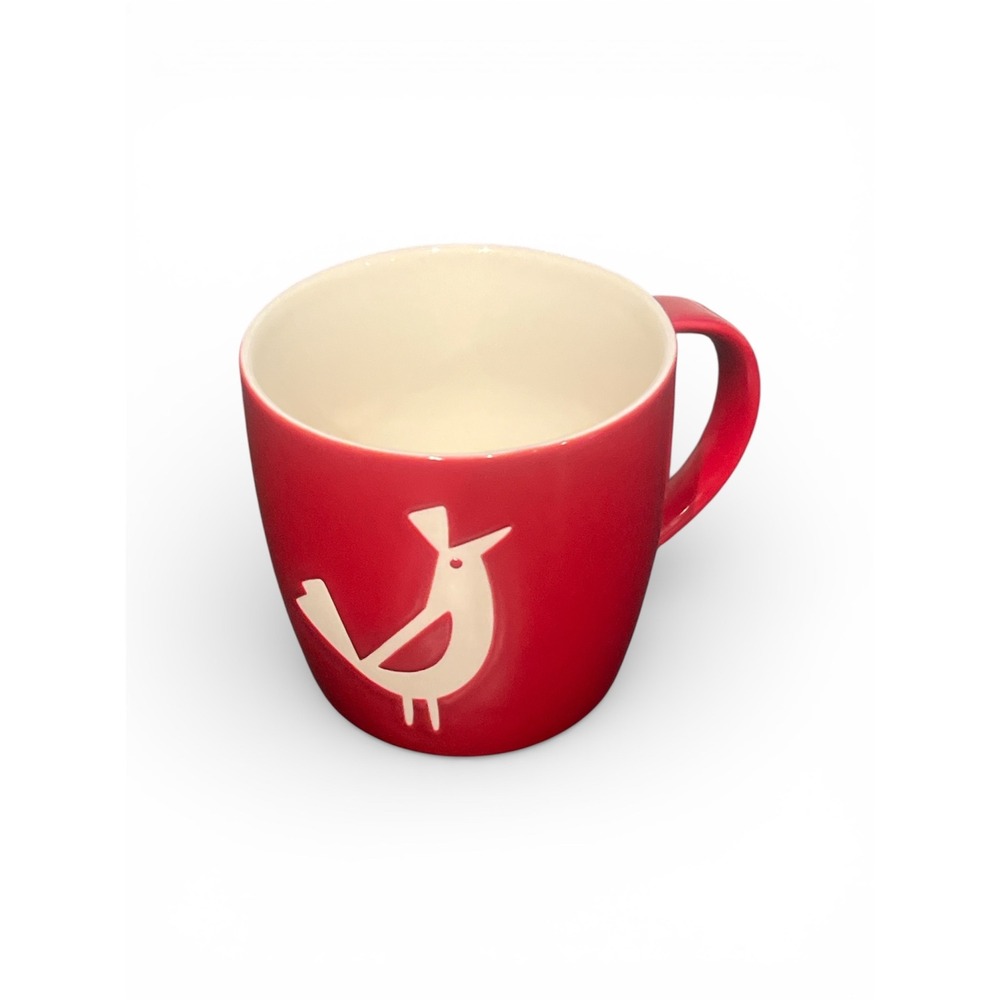 Starbucks 2011 Red Holiday Bird Mug New‎ Bone China 12oz Coffee Cup